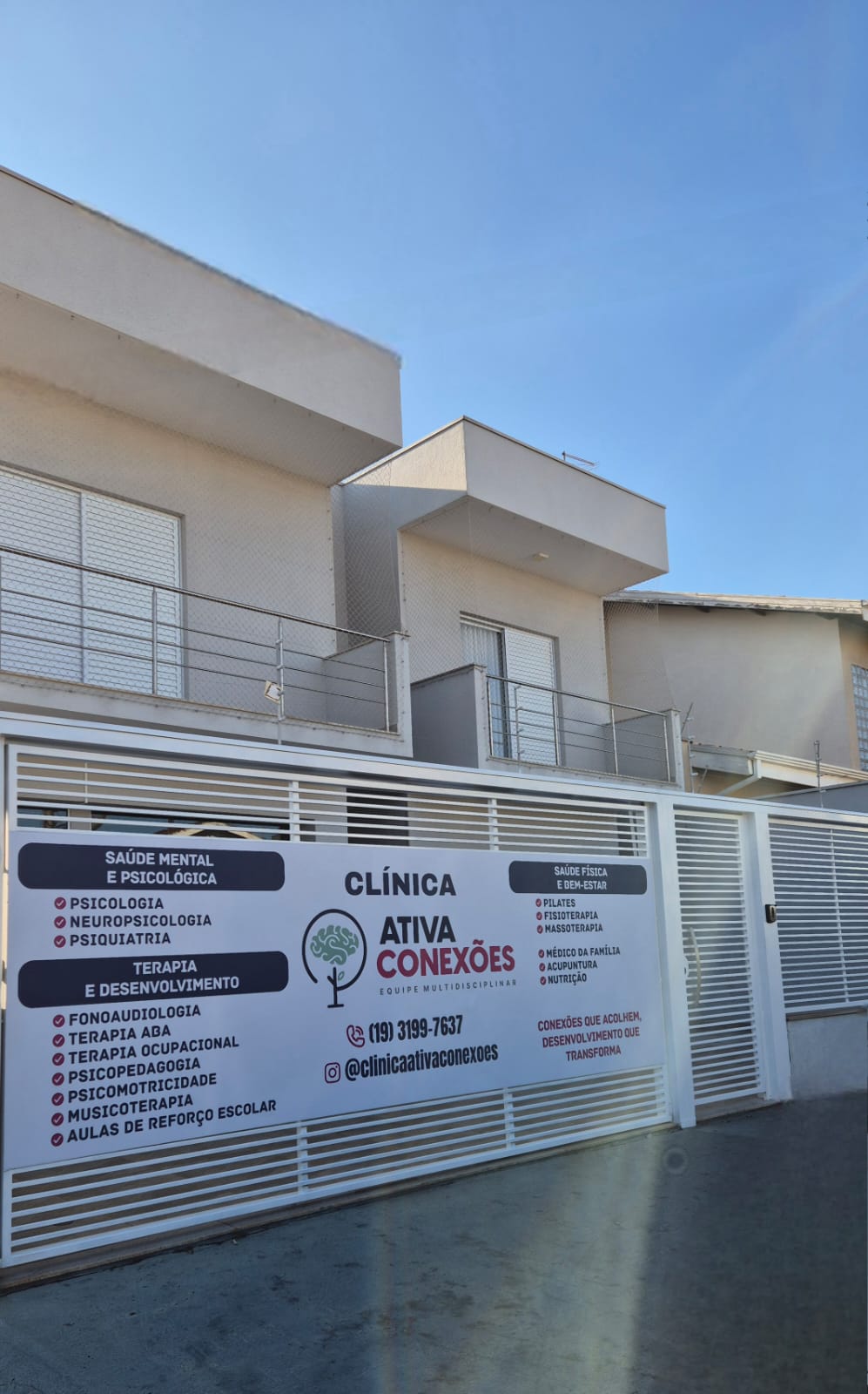 Ambiente acolhedor da Clínica Ativa Conexões em Paulínia